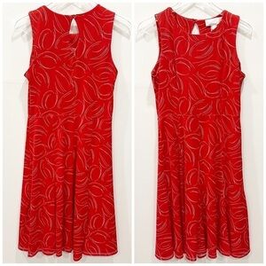 Superfoxx Fit & Flare Sleeveless Dress Printed Medium Keyhole Back
